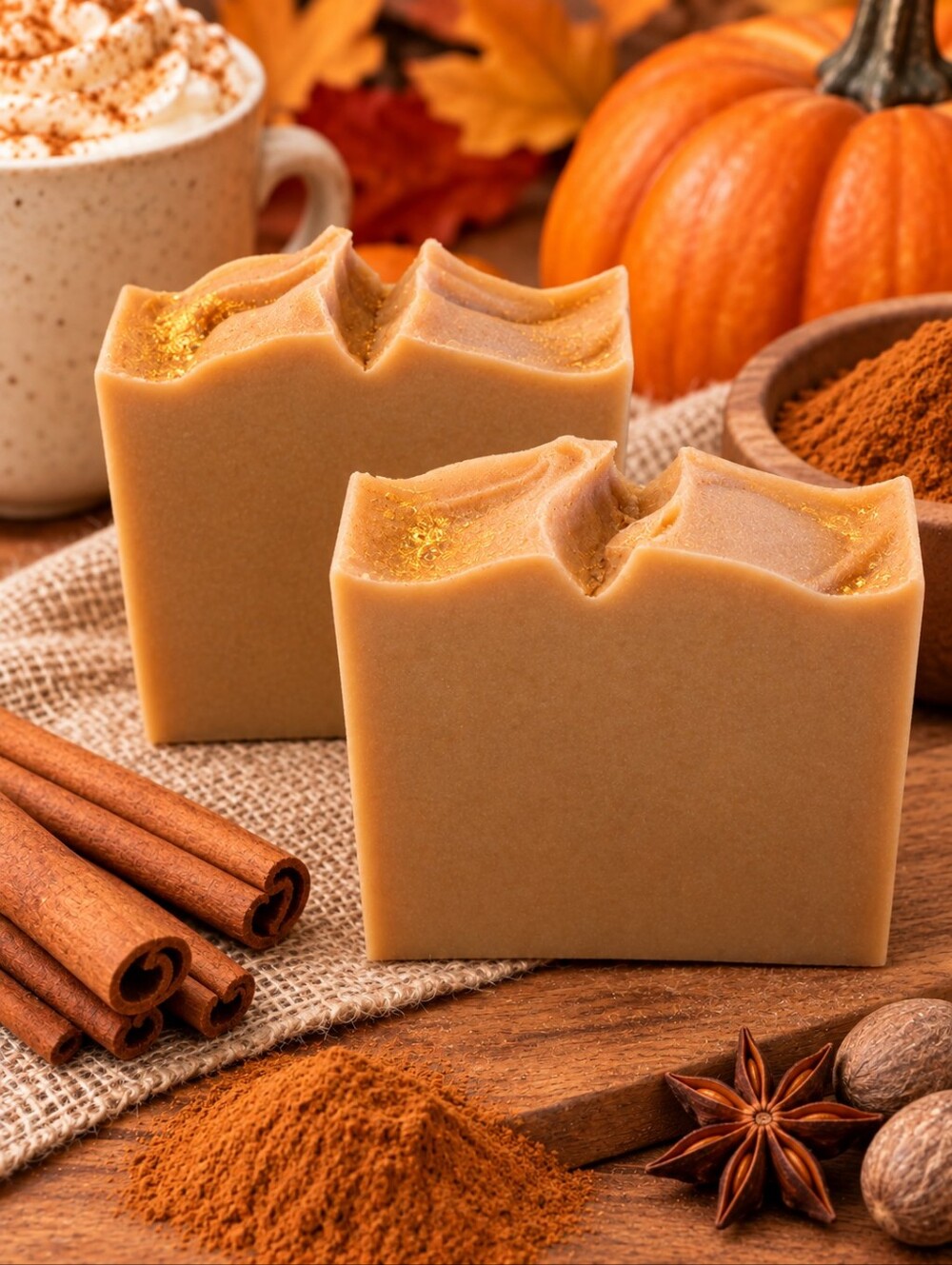 2 Bars Pumpkin Spice Handmade Soap